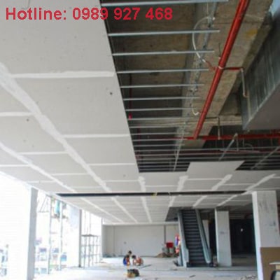 thi công trần thạch cao 06